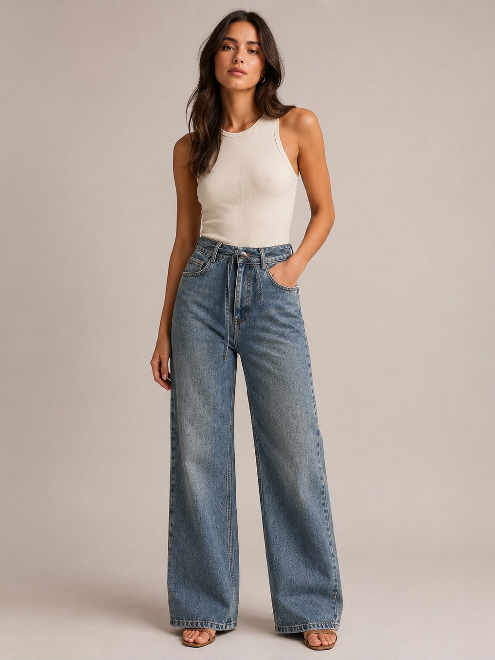 Damson Madder Medium Wash Straight Leg Jeans Denim, size 10
